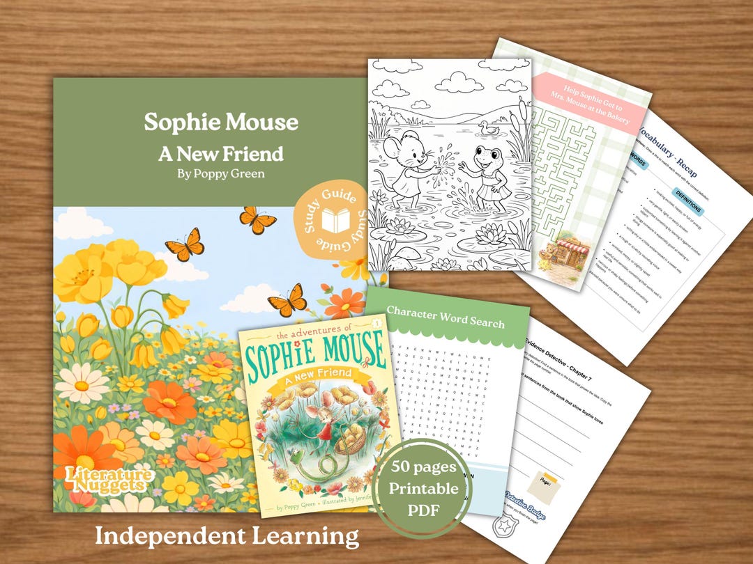 Sophie Mouse A New Friend Novel Study, Printable Activities (PDF ...