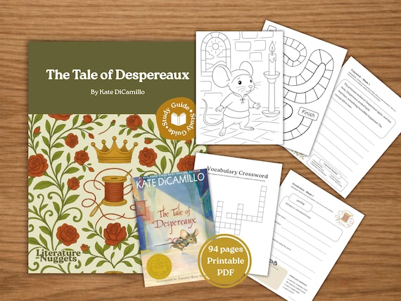 The Tale of  Despereaux Novel Study, Homeschool Printable Activities (PDF Download) Ages 6-9