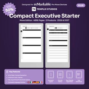 Businessplaner ReMarkable Move Planer Business File von reMarkable, Plus Bundle PDF