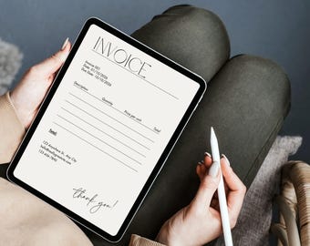 minimalist Editable Invoice Template Canva | Editable Business Invoice Template | Instant Download