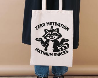 Sarcastic Raccoon SVG PNG, Funny Raccoon Shirt Design, Zero Motivation Maximum Snacks Svg, Sassy Animal Cut File Cricut, Instant Download