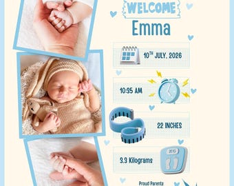 Baby Shower Invitation Template, Editable Baby Shower Card Boy Girl, Printable Baby Shower Invite, Gender Neutral, Instant Download Corjl