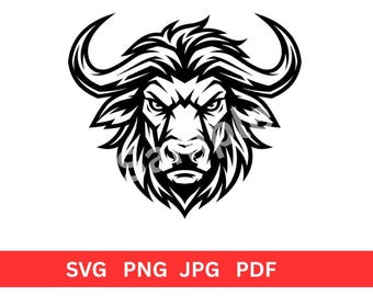 Buffalo Sabres SVG PNG Fierce Buffalo Head Vector, T-Shirt, Hoodie, Wall Art Design Digital Download
