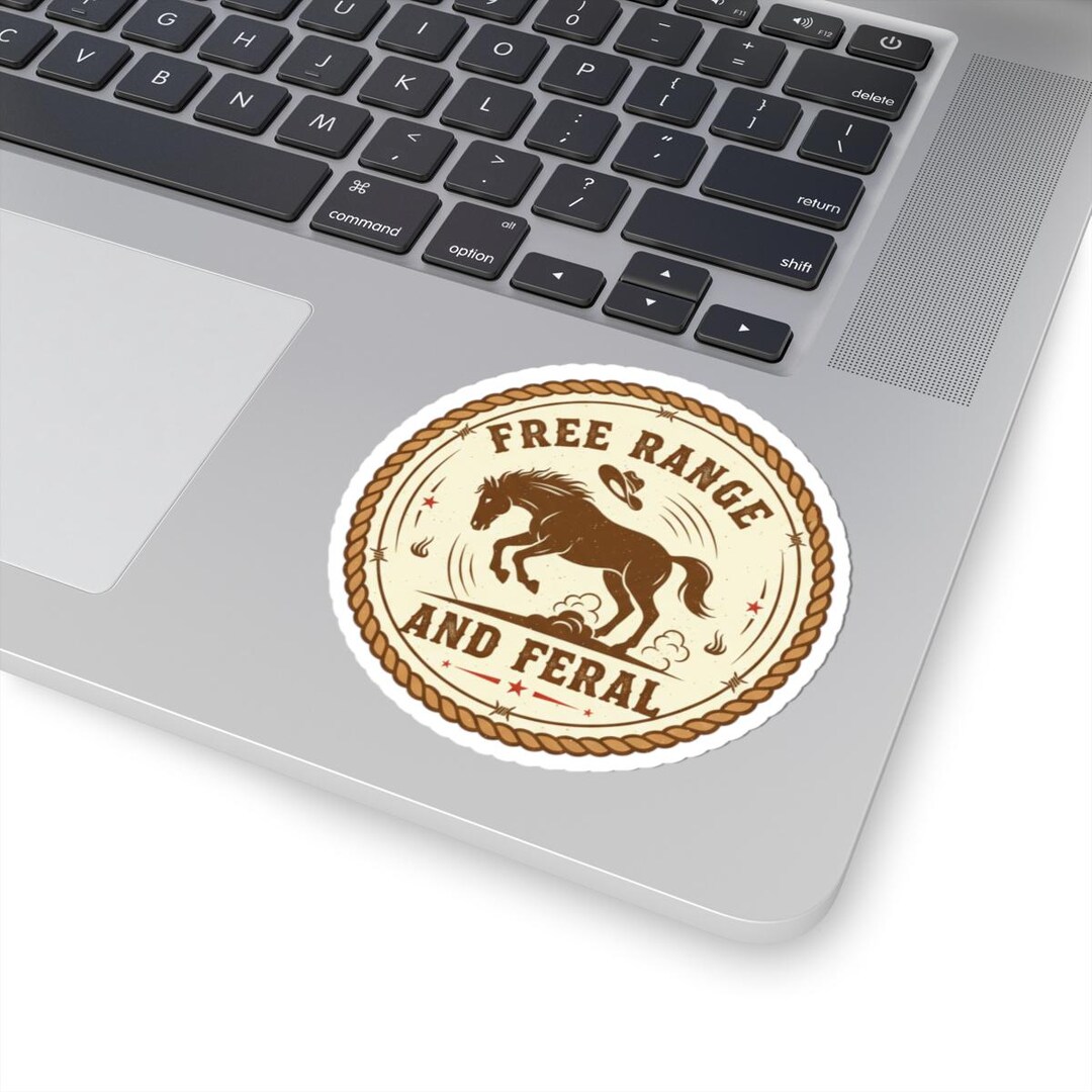 Feral Sticker Free Range and Feral Sticker, Horse Sticker, Horse Sticker, Farm ...