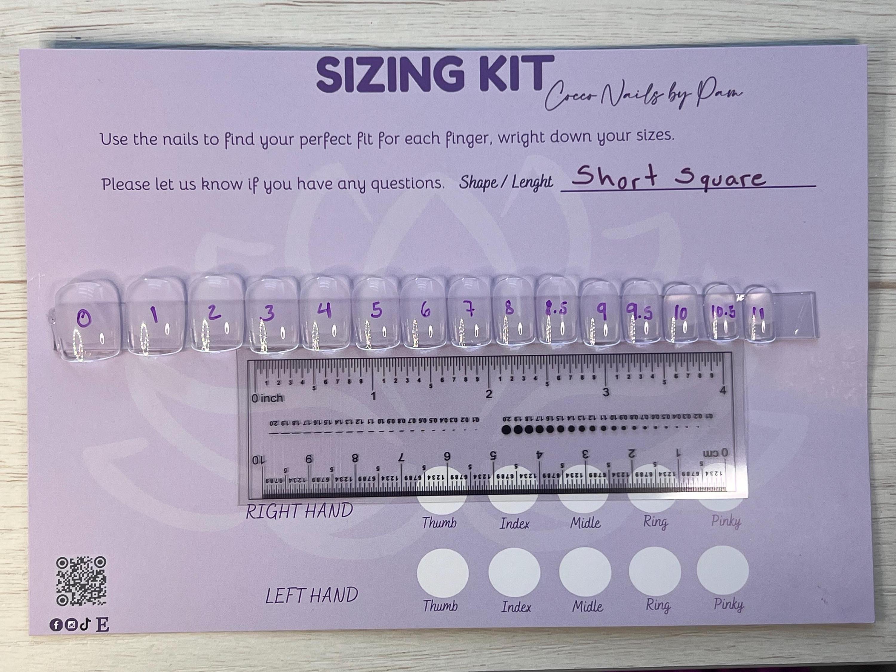 Press on Nails Sizing Kit With Ruler - Etsy