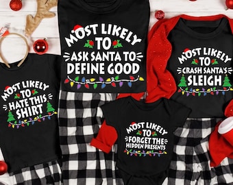 Funny Family Matching Christmas Shirt, Holiday Pajamas