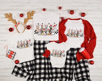 Dog Christmas T-Shirts: Family Matching Holiday Group Shirts