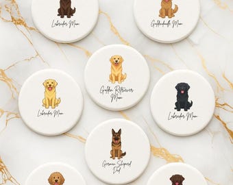 Custom Pet Ceramic Coaster – Personalized Dog Mom/Dad Gift