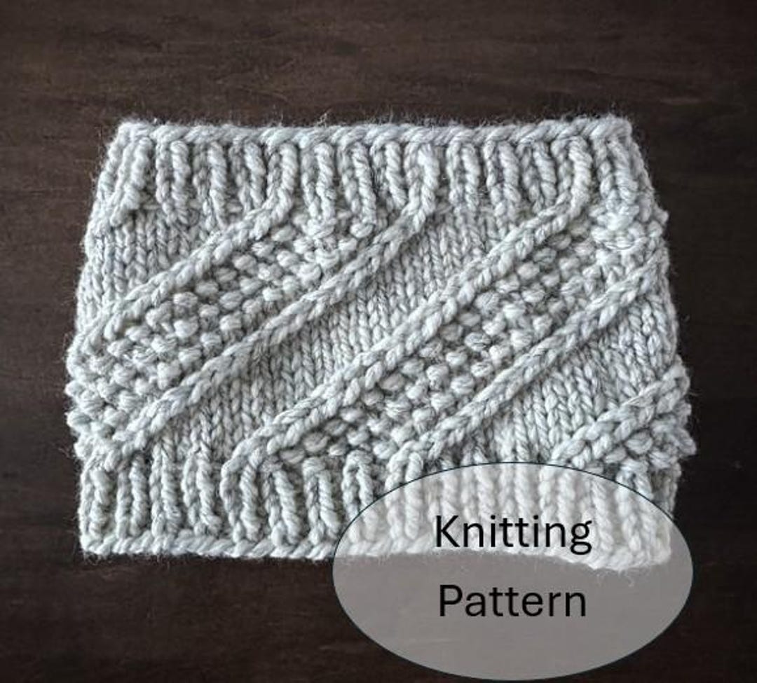 Swirling Snow Cowl | Chunky Mock Cable Cowl Knitting Pattern | PDF ...