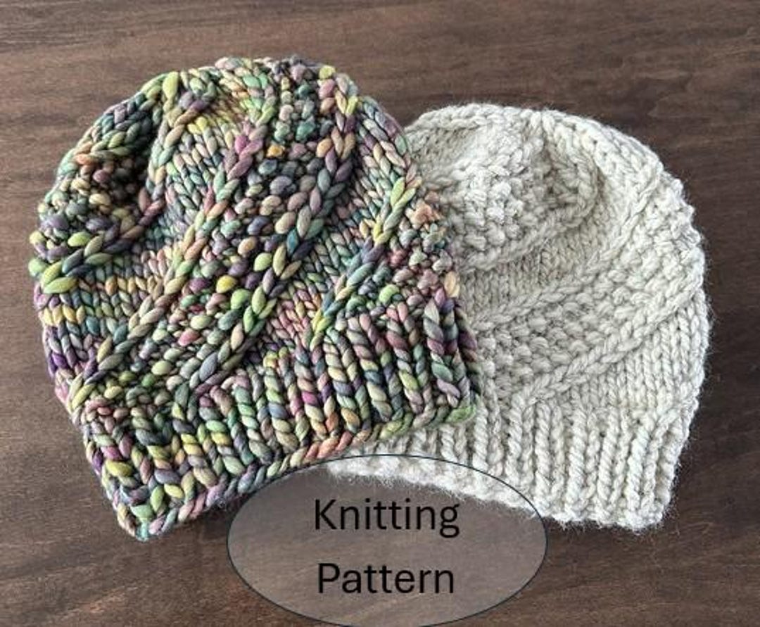 Swirling Snow Hat | Chunky Mock Cable Beanie Knitting Pattern | Adult ...
