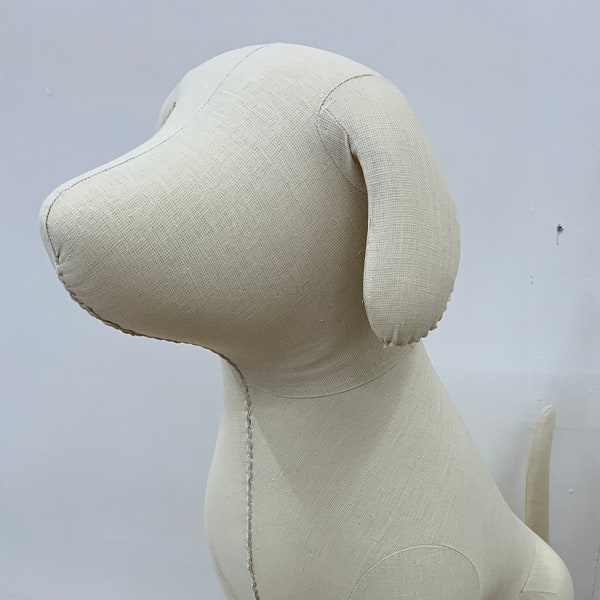 Professional Quality Dog Display Mannequin - Large Sitting Dog, Fabric Covered, Perfect for Display or Draping!
