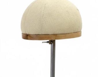 Expositor de cúpula para sombreros - Forma de cabeza con soporte metálico ajustable