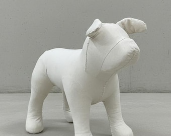Maniquí de exhibición de bulldog francés de lino – Pet Clothing Form