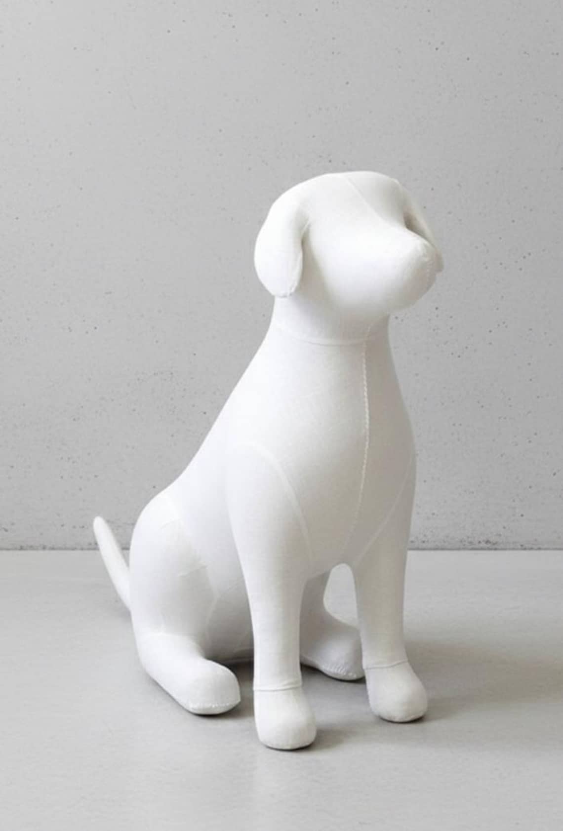 Professional Quality Dog Display Mannequin - Large Sitting Dog, Fabric ...