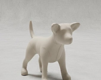 Maniquí de perro de lino – Chula mediano, cabeza y patas desmontables