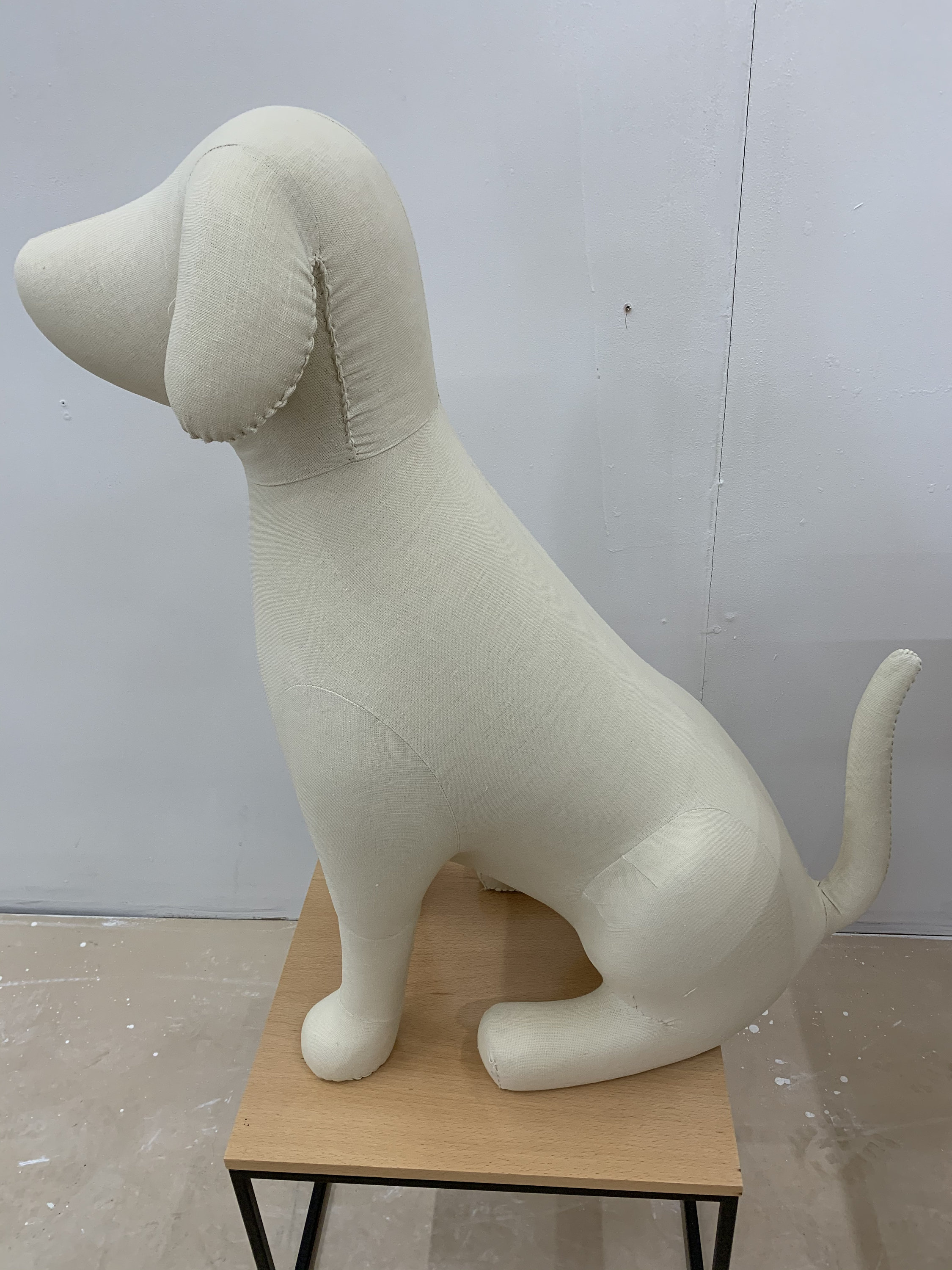 Professional Quality Dog Display Mannequin - Large Sitting Dog, Fabric ...