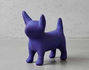 Maniquí de perro de lino pequeño - Exhibición y drapeado, hecho a pedido