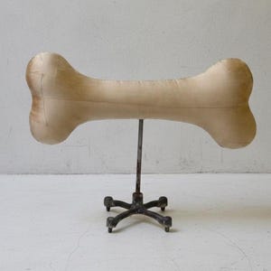Linen Dog Bone Display Mannequin – Adjustable Metal Base