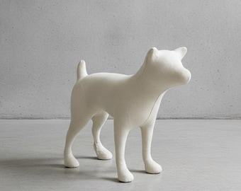 Maniquí de exhibición de Shiba Inu de lino – Perro mediano, cabeza extraíble