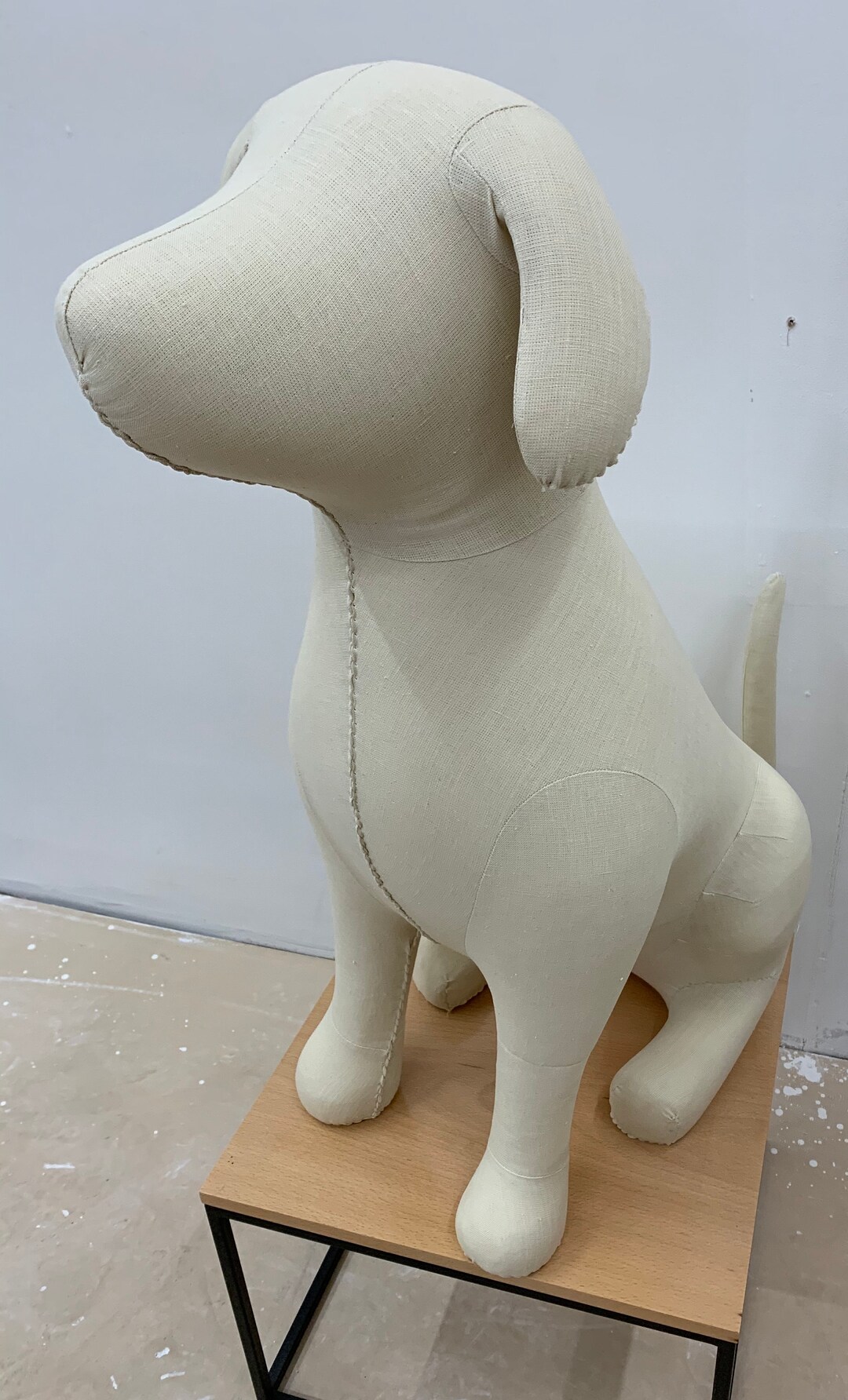 Professional Quality Dog Display Mannequin - Large Sitting Dog, Fabric ...