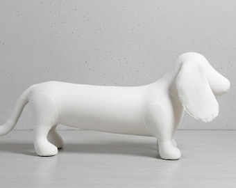 Maniquí de perro salchicha de lino: calidad profesional, fabricado en EE. UU.