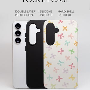 I created this mockup so you can assure our customers of the durability of the Tough Phone Case. Featuring a photograph of a real tough phone case. 
This listing includes a PSD file and a Canva template. This template allows you to edit fonts and text color, or remove text if you prefer the design without them.
This mockup features the Samsung Galaxy 25. Show off your designs to your customers while also letting them know you carry the newest case to protect their new phone.