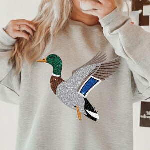 Glitter Mallard Duck PNG, Sequin Duck Clipart, Hunting Sublimation Design, Sparkly Waterfowl Graphics, Duck Hunting Art, Glam Wildlife PNG