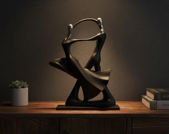 Abstract Couple Sculpture Modern Home Decor Romantic Art Statue Minimalist Living Room Shelf Accent