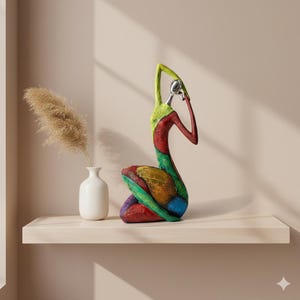 Bunte Zen-Dekoration mit Yoga-Meditationsstatue – Achtsamkeits- und spirituelle Wohnaccessoires, Geschenkidee für Chakra-Balance