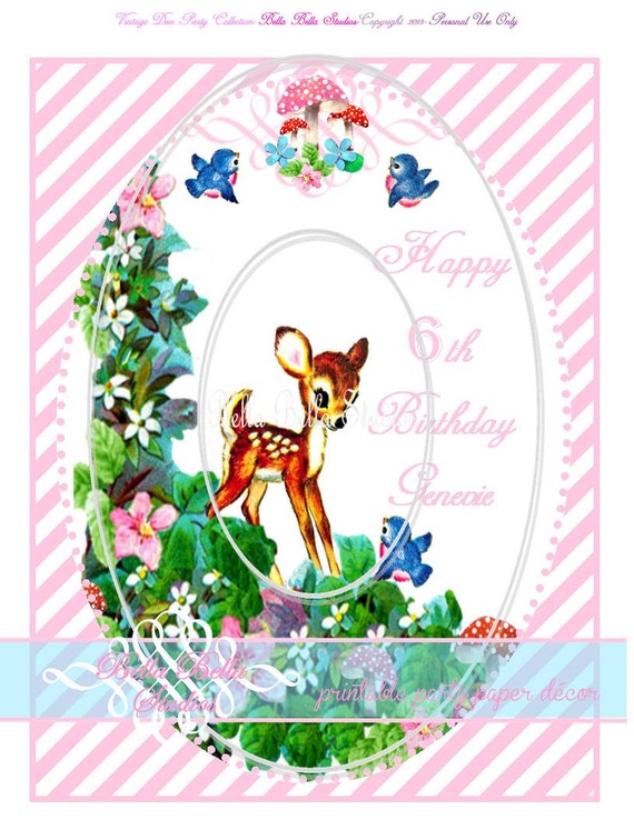 Deer Party 8x10 Sign ~ Personalized Printable Download Il_570xn
