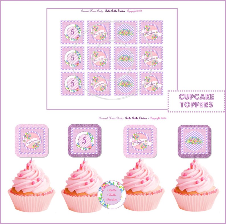 Carousel Horse 5x7 Invite and Party Decorations ~ Personalized Printable Download