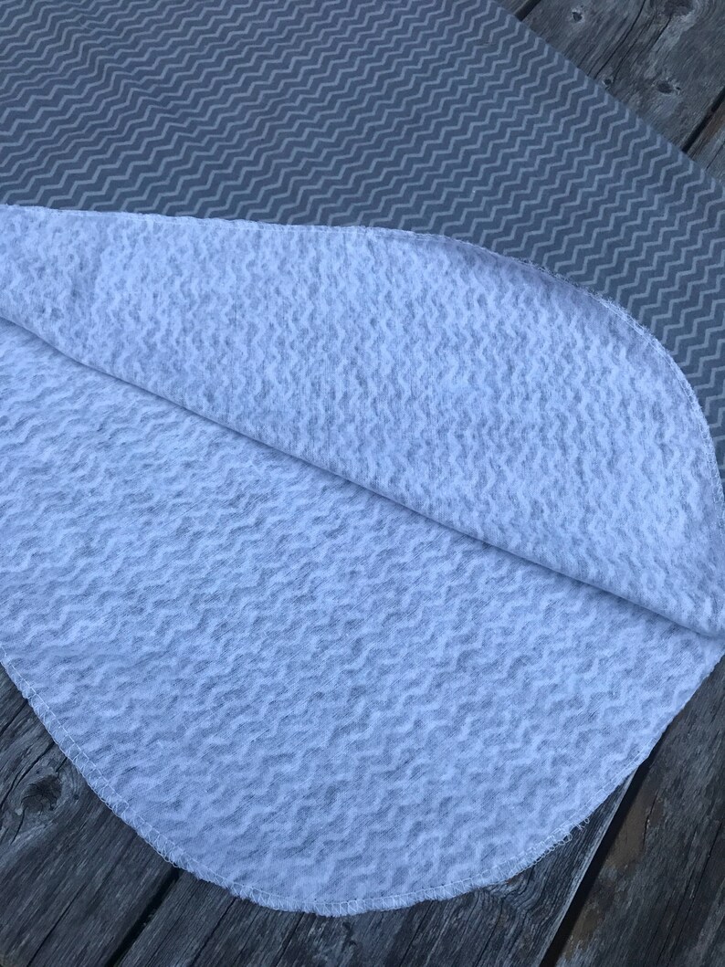 Grey Flannel Chevron Large Receiving Swaddle Blanket