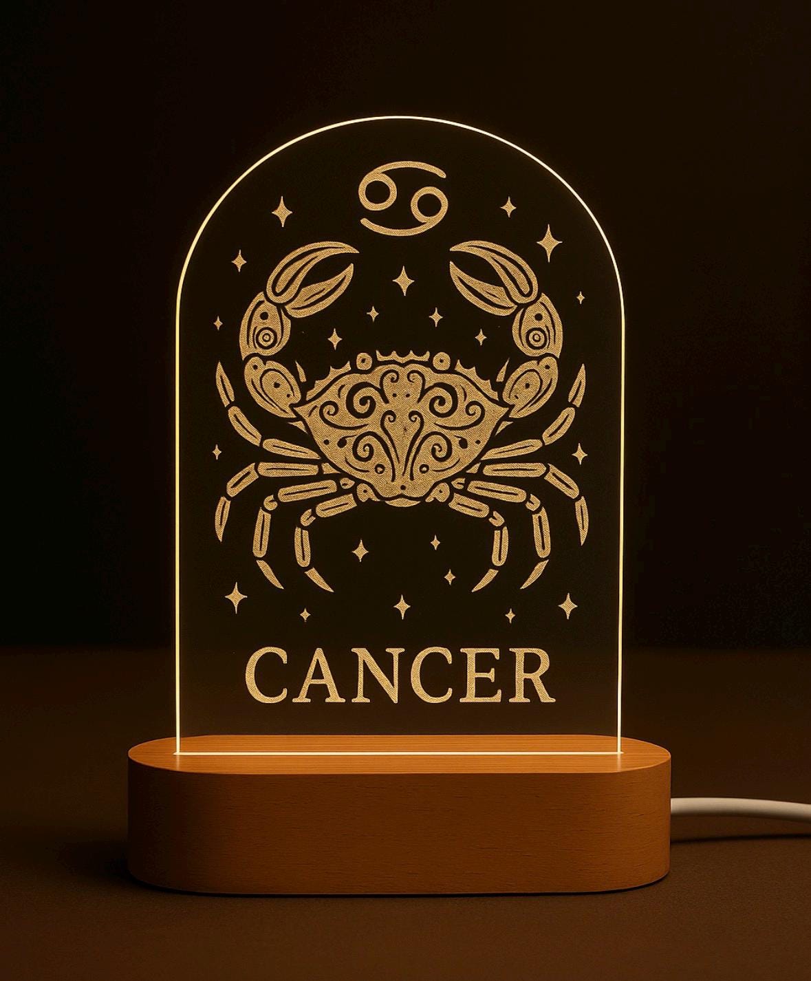 Lampe Chevet 3D Sagittaire – Veilleuse LED Avec Télécommande, Fabrication Française