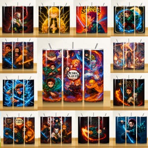 15 Anime Tumbler Wrap Bundle Anime Sublimation Bundle PNG, Manga Panel Collage, Straight Tumbler, Anime Digital Download, Instant Download