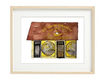 Yellow Submarine San Francisco - Watercolor Art Print