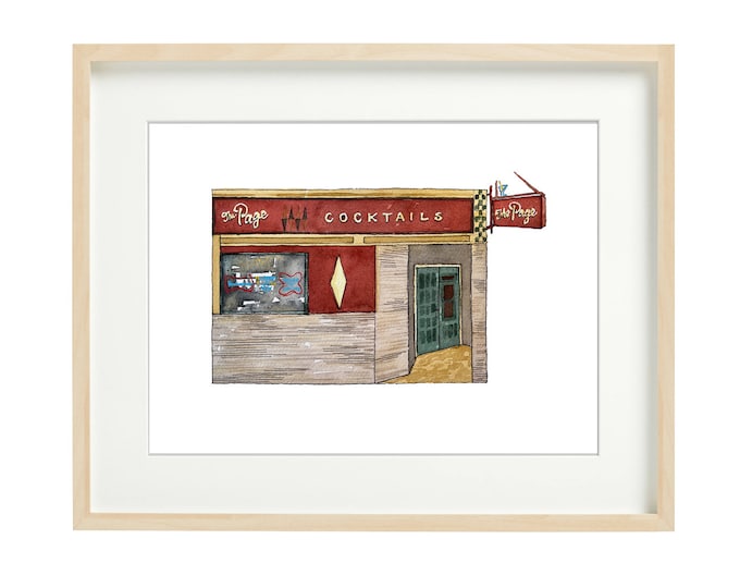 San Francisco Watercolor Print – The Page Bar Illustration, SF Wall Art