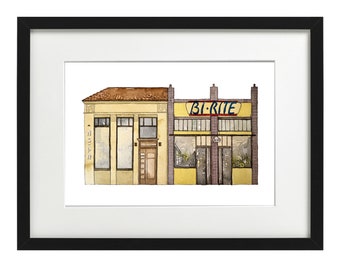 Bi-Rite San Francisco Watercolor Print: NOPA Storefront Illustration