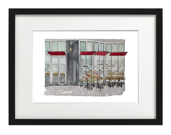 Amano San Francisco Watercolor Print – Restaurant Illustration