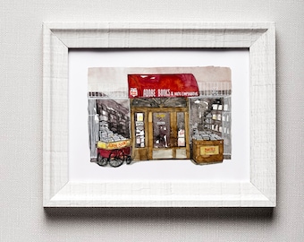 Adobe Books San Francisco Watercolor Print – Hand-Signed SF Art