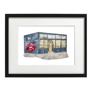 Bodega North Beach - San Francisco, Bar, Watercolor Prints, SF drawing, wall art, Facades, storefronts, art prints, illustration
