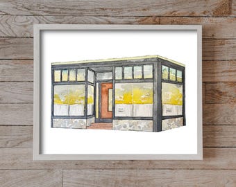 San Francisco Restaurant Watercolor Art Print – Rich Table SF Facade
