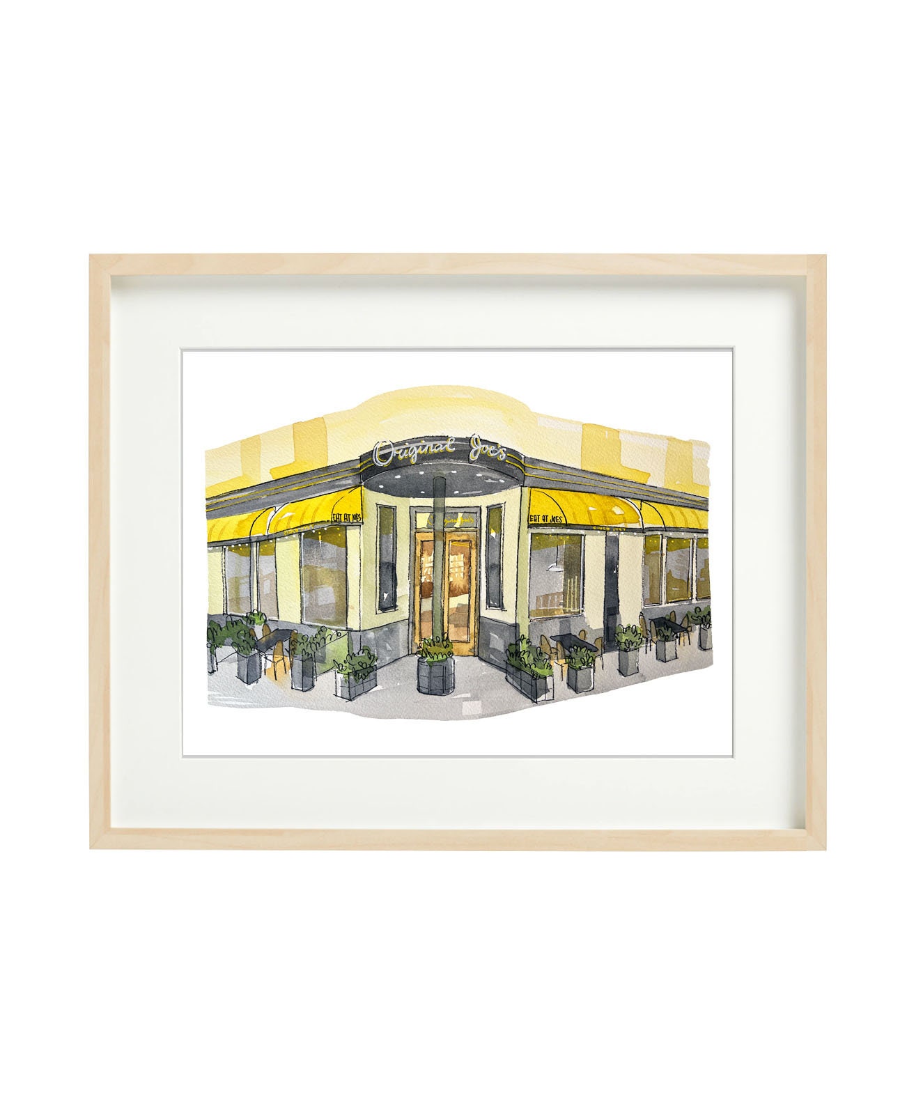 Original Joe's San Francisco Watercolor Print – North Beach Wall