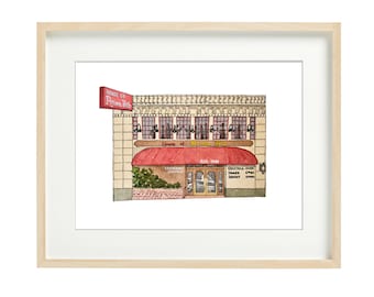 House of Prime Rib San Francisco Watercolor Art Print