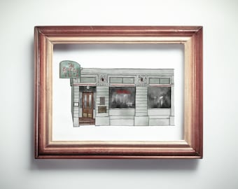 Buena Vista Cafe Watercolor Print: San Francisco Wall Art