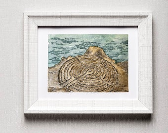 Lands End Labyrinth, San Francisco, art print, scenic view, tourist, SF, hidden gem, park, hiking, wall art