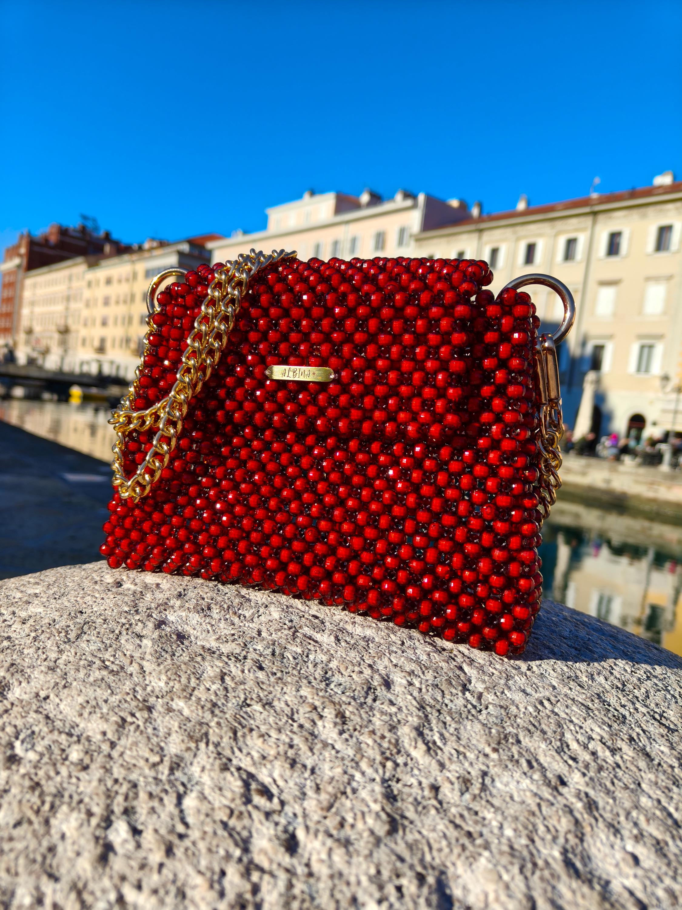 My Best Bag Pochette Bordeaux Modello Janine Classique 40x20x11 - Bags - Foto 10