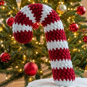 Candy Cane Applique Patch - Christmas Treat, Bow 2.25" (3-Pack, Iron O - Foto 11