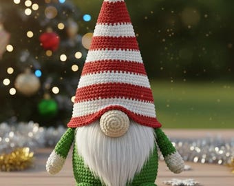 Christmas Gnome Crochet Pattern Amigurumi | Holiday Decor PDF | Winter Gnome Crochet | Plush Amigurumi Toy| Easy Beginner PDF |  DIY