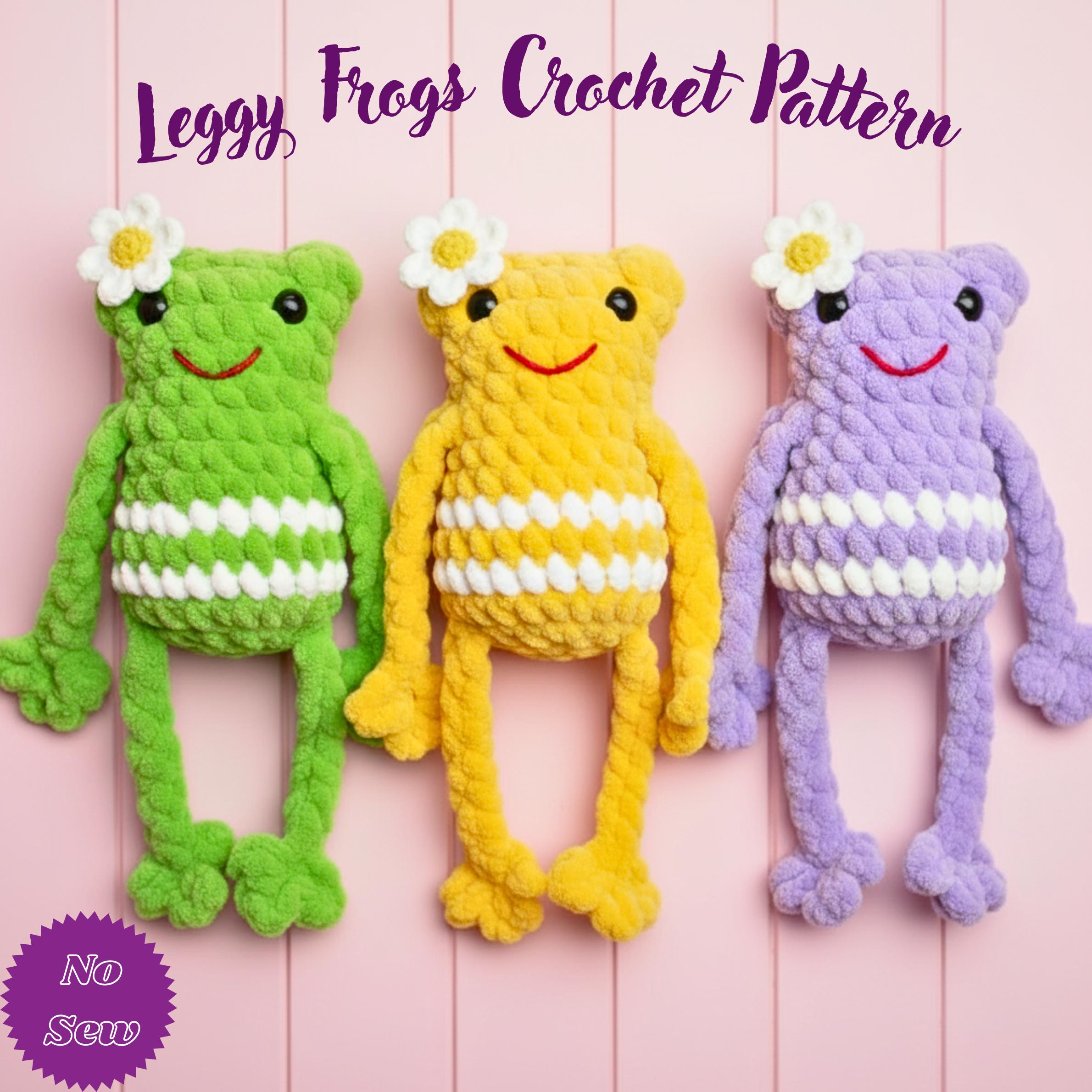 30 Leggy Frog Crochet Patterns to Charm Kids and Frog Fans 21 Leggy Frog Crochet Pattern PDF, Amigurumi Frog Plush, Cute Long Leg Frog Toy