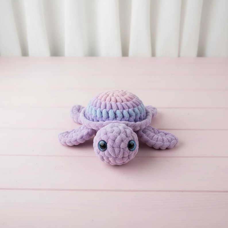 No Sew Turtle Crochet Pattern PDF, Easy Amigurumi Sea Turtle, Plush Toy ...